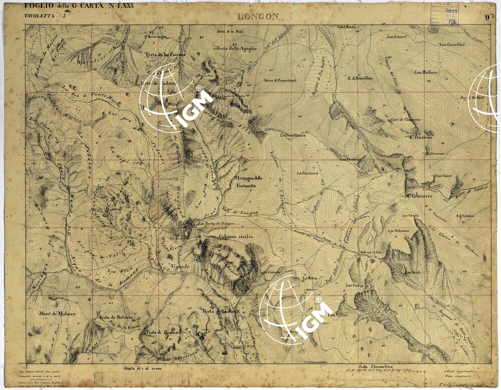 TERRITORIO DELLA CONTEA DI NIZZA - TAVOLA 9 LONGON.
