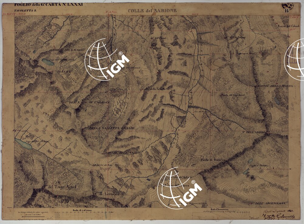 TERRITORIO DELLA CONTEA DI NIZZA - TAVOLA 14 COLLE DEL SABIONE.