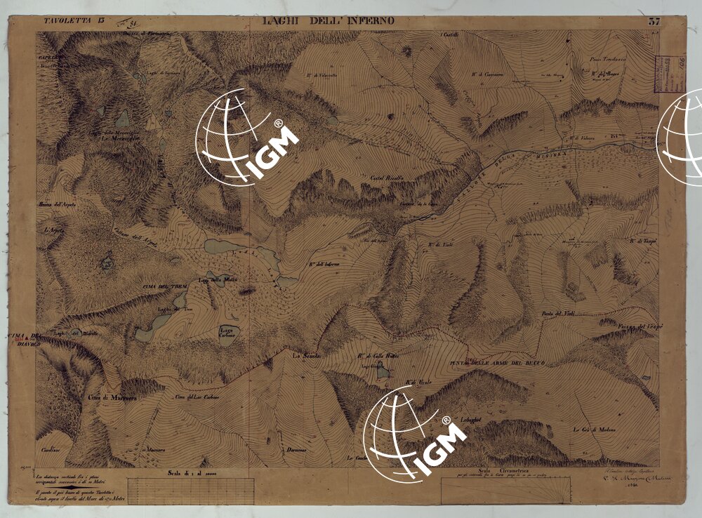 TERRITORIO DELLA CONTEA DI NIZZA - TAVOLA 37 - LAGHI DELL'INFERNO.