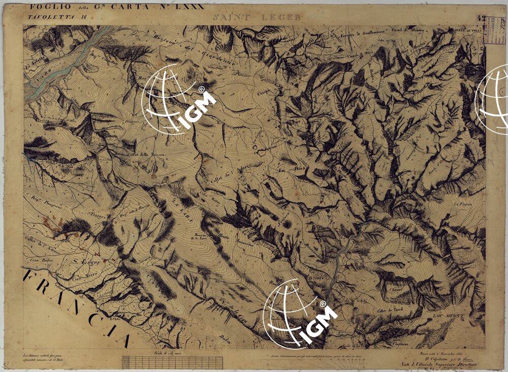 TERRITORIO DELLA CONTEA DI NIZZA - TAVOLA 42 SAINT LEGER.