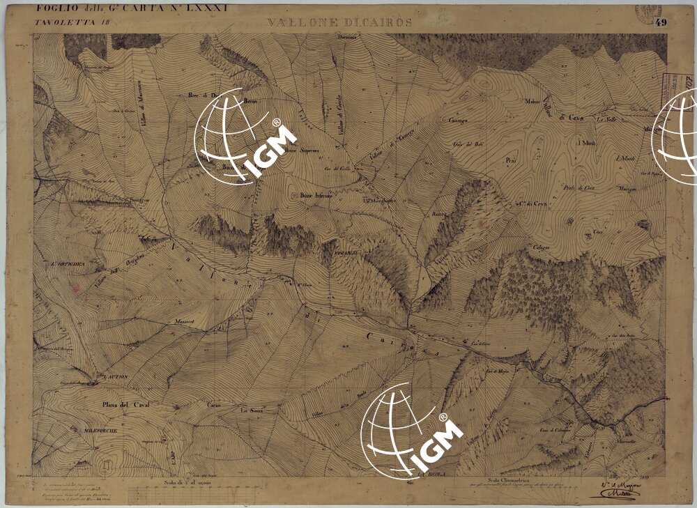 TERRITORIO DELLA CONTEA DI NIZZA - TAVOLA 49 VALLONE DI CAIROS.