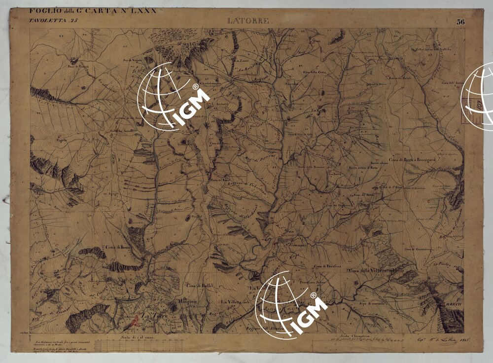 TERRITORIO DELLA CONTEA DI NIZZA - TAVOLA 56 LATORRE.