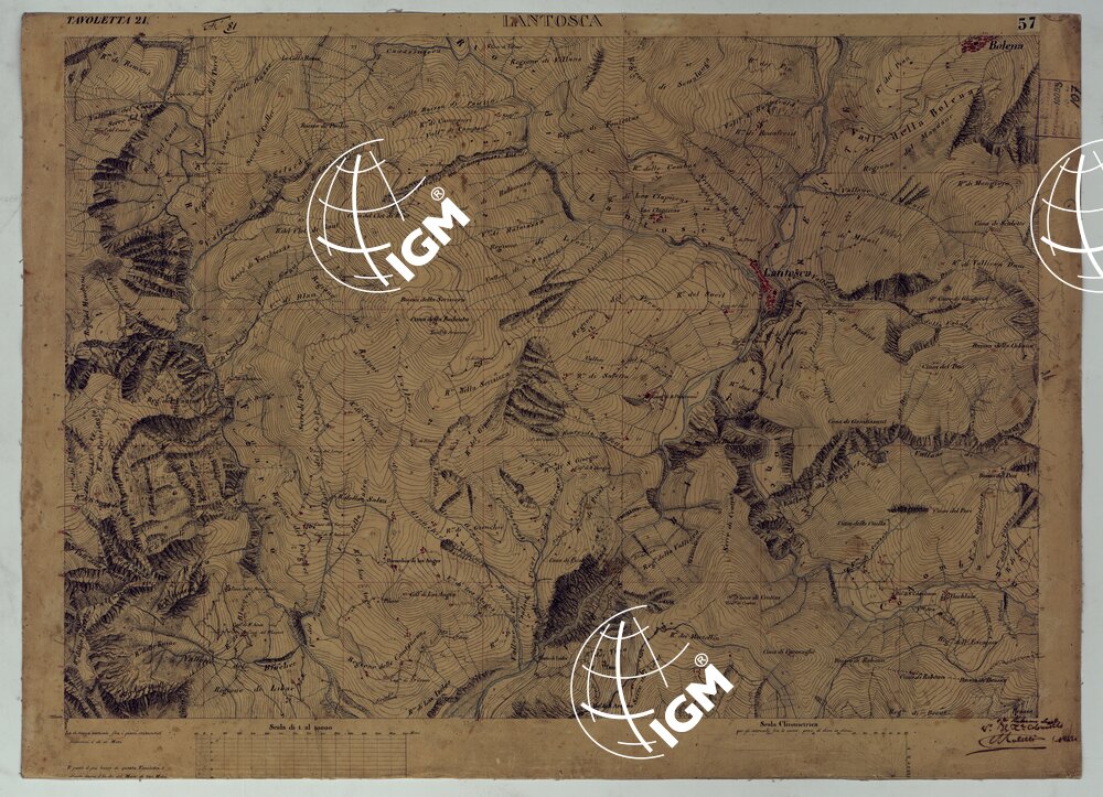 TERRITORIO DELLA CONTEA DI NIZZA - TAVOLA 57 LANTOSCA.