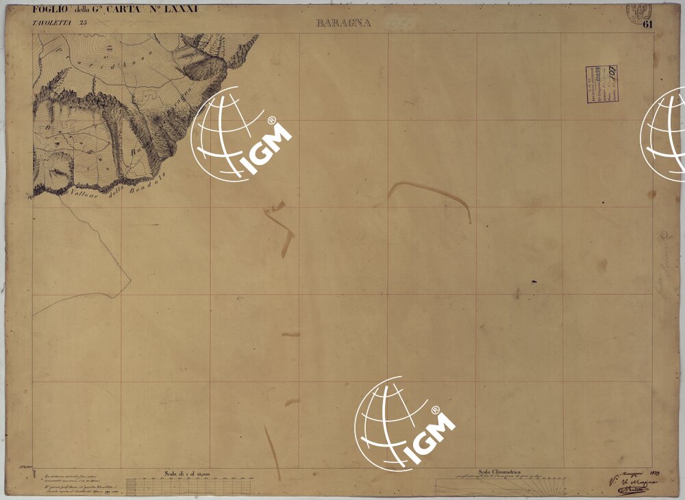 TERRITORIO DELLA CONTEA DI NIZZA - TAVOLA 61 BARAGNA.