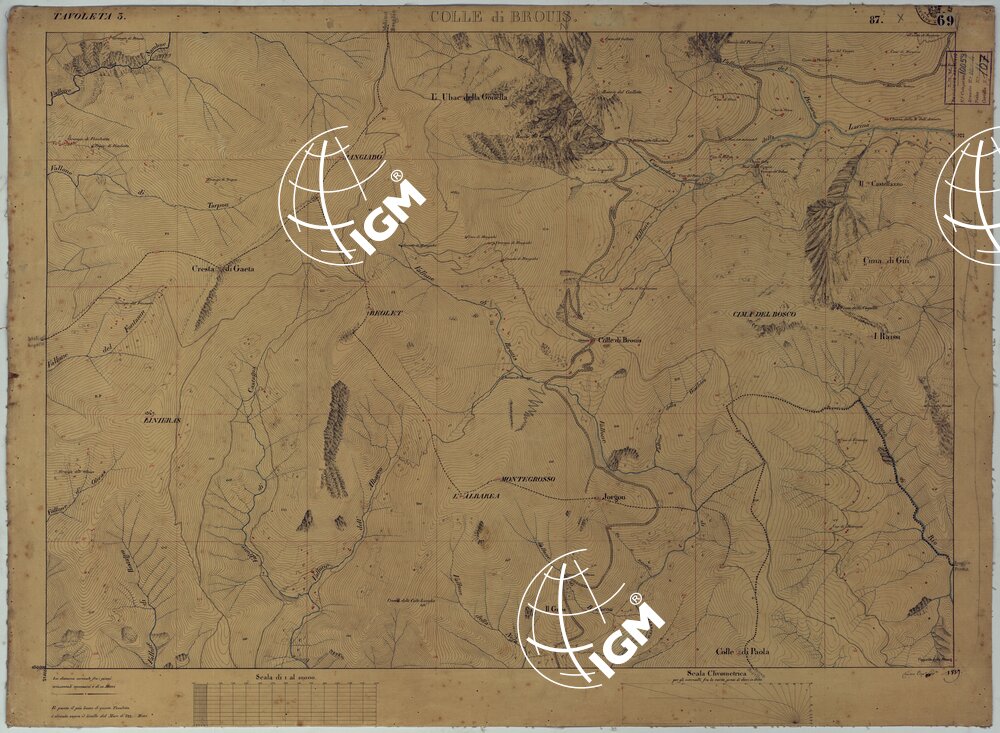 TERRITORIO DELLA CONTEA DI NIZZA - TAVOLA 69 COLLE DI BROUIS.