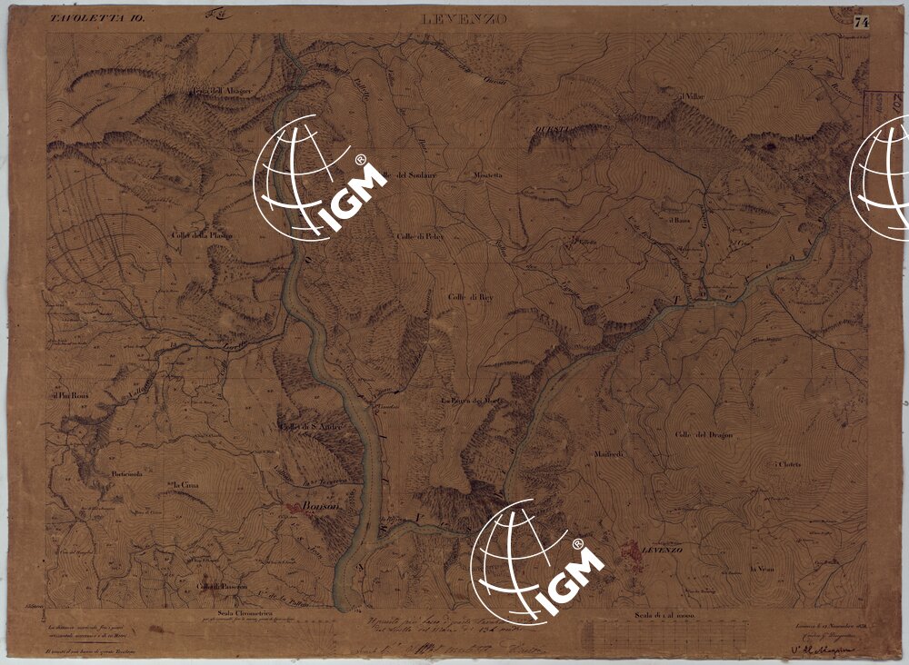 TERRITORIO DELLA CONTEA DI NIZZA - TAVOLA 74 LEVENZO.