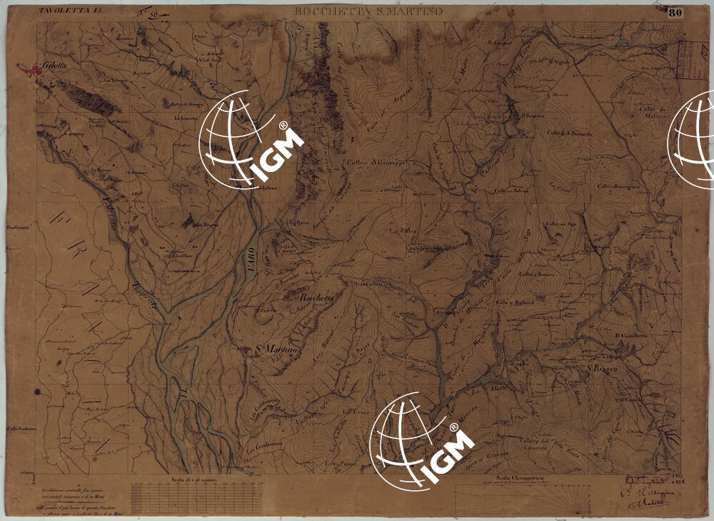 TERRITORIO DELLA CONTEA DI NIZZA - TAVOLA 80 ROCCHETTA S. MARTINO.