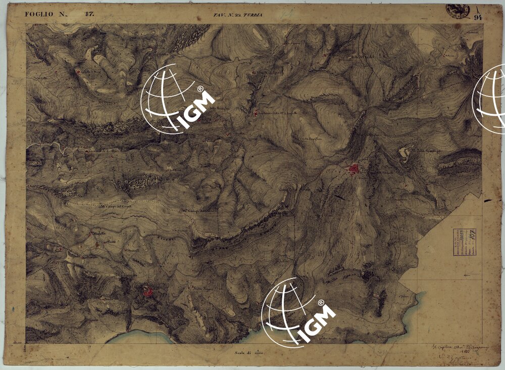 TERRITORIO DELLA CONTEA DI NIZZA - TAVOLA 94 TURBIA.