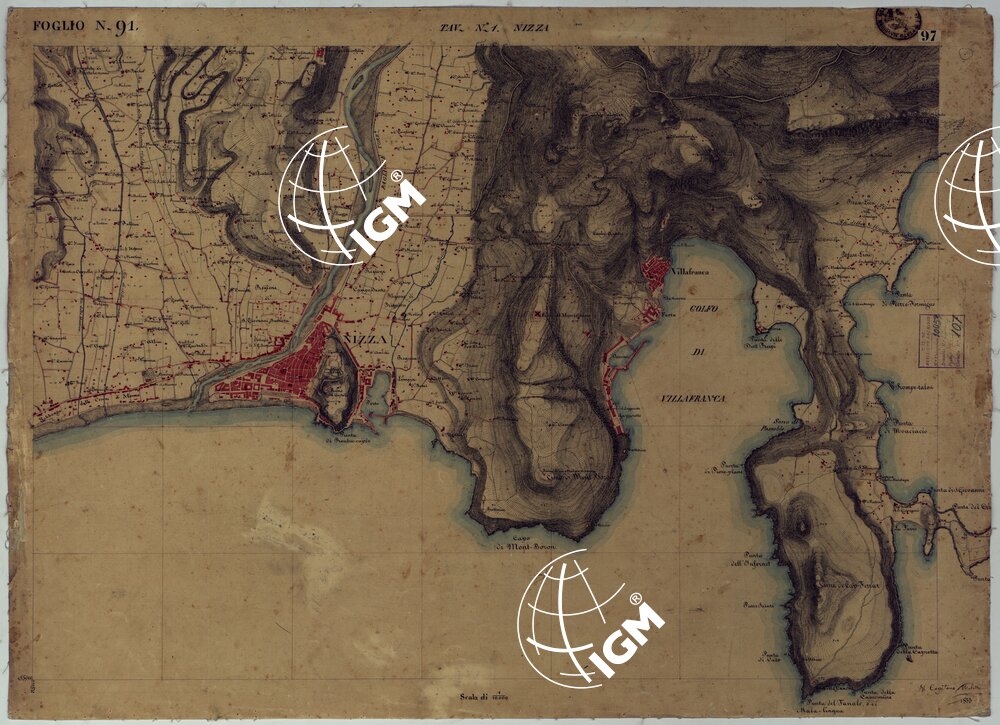 TERRITORIO DELLA CONTEA DI NIZZA - TAVOLA 97 NIZZA.