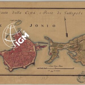 PIANTA DELLA CITTA' E PORTO DI GALLIPOLI - N. 34