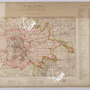 CARTA DELL'AGRO ROMANO NEL RAPPORTO DI 1:8.000 PER LA ZONA SOGGETTA AL BONIFICAMENTO AGRARIO AGLI EFFETTI DELLE LEGGI RIUNITE IN TESTO UNICO CON R.D. 10 NOVEMBRE 1905 N°647 - QUADRO D'UNIONE.