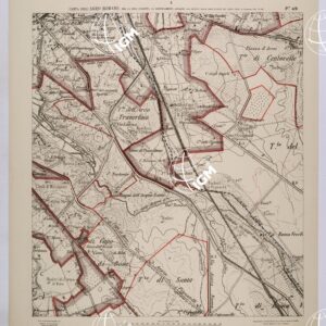 CARTA DELL'AGRO ROMANO NEL RAPPORTO DI 1:8.000 PER LA ZONA SOGGETTA AL BONIFICAMENTO AGRARIO AGLI EFFETTI DELLE LEGGI RIUNITE IN TESTO UNICO CON R.D. 10 NOVEMBRE 1905 N°647 - FOGLIO 49.