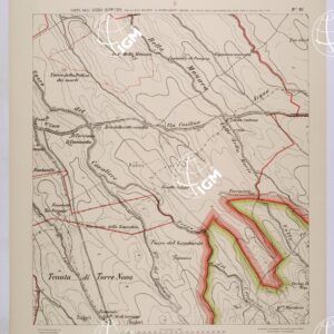 CARTA DELL'AGRO ROMANO NEL RAPPORTO DI 1:8.000 PER LA ZONA SOGGETTA AL BONIFICAMENTO AGRARIO AGLI EFFETTI DELLE LEGGI RIUNITE IN TESTO UNICO CON R.D. 10 NOVEMBRE 1905 N°647 - FOGLIO 51.