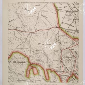 59x70CARTA DELL'AGRO ROMANO NEL RAPPORTO DI 1:8.000 PER LA ZONA SOGGETTA AL BONIFICAMENTO AGRARIO AGLI EFFETTI DELLE LEGGI RIUNITE IN TESTO UNICO CON R.D. 10 NOVEMBRE 1905 N°647 - FOGLIO 52.