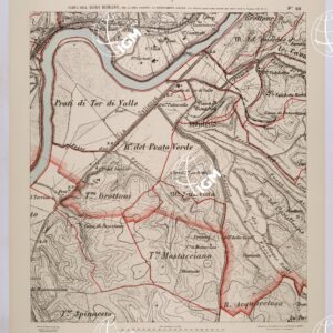CARTA DELL'AGRO ROMANO NEL RAPPORTO DI 1:8.000 PER LA ZONA SOGGETTA AL BONIFICAMENTO AGRARIO AGLI EFFETTI DELLE LEGGI RIUNITE IN TESTO UNICO CON R.D. 10 NOVEMBRE 1905 N°647 - FOGLIO 58.