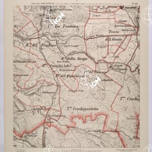 CARTA DELL'AGRO ROMANO NEL RAPPORTO DI 1:8.000 PER LA ZONA SOGGETTA AL BONIFICAMENTO AGRARIO AGLI EFFETTI DELLE LEGGI RIUNITE IN TESTO UNICO CON R.D. 10 NOVEMBRE 1905 N°647 - FOGLIO 59.