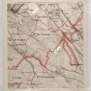 CARTA DELL'AGRO ROMANO NEL RAPPORTO DI 1:8.000 PER LA ZONA SOGGETTA AL BONIFICAMENTO AGRARIO AGLI EFFETTI DELLE LEGGI RIUNITE IN TESTO UNICO CON R.D. 10 NOVEMBRE 1905 N°647 - FOGLIO 60.