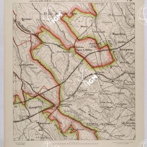 CARTA DELL'AGRO ROMANO NEL RAPPORTO DI 1:8.000 PER LA ZONA SOGGETTA AL BONIFICAMENTO AGRARIO AGLI EFFETTI DELLE LEGGI RIUNITE IN TESTO UNICO CON R.D. 10 NOVEMBRE 1905 N°647 - FOGLIO 62.