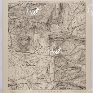 CARTA DELL'AGRO ROMANO NEL RAPPORTO DI 1:8.000 PER LA ZONA SOGGETTA AL BONIFICAMENTO AGRARIO AGLI EFFETTI DELLE LEGGI RIUNITE IN TESTO UNICO CON R.D. 10 NOVEMBRE 1905 N°647 - FOGLIO 76.