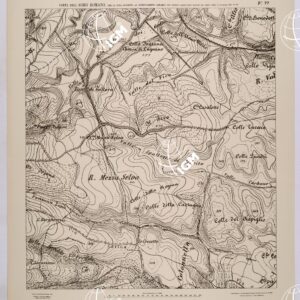 CARTA DELL'AGRO ROMANO NEL RAPPORTO DI 1:8.000 PER LA ZONA SOGGETTA AL BONIFICAMENTO AGRARIO AGLI EFFETTI DELLE LEGGI RIUNITE IN TESTO UNICO CON R.D. 10 NOVEMBRE 1905 N°647 - FOGLIO 77.