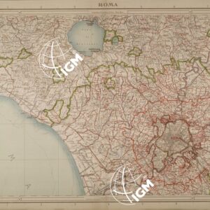 CARTA DELL'AGRO ROMANO IN QUATTRO FOGLI COI CONFINI DELLE TENUTE E DEI TERRITORI COMUNALI LIMITROFI ALLA SCALA DI 1:75,000 DELINEATA SULLE CARTE DELL'ISTITUTO GEOGRAFICO MILITARE DAL CAV. AGR. POMPEO SPINETTI - FOGLIO 2.