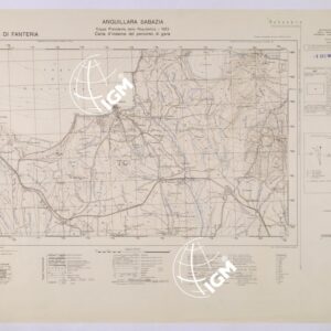 SCUOLA DI FANTERIA DELLA ANGUILLARA SABAZIA COPPA PRESIDENTE DELLA REPUBBLICA 1963 CARTA D'INSIEME DEL PERCORSO DI GARA.