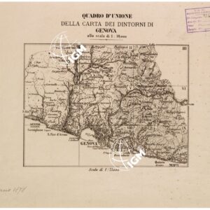 CARTA DEI DINTORNI DI GENOVA - QUADRO D'UNIONE.