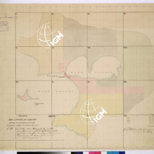 PIANTA TOPOGRAFICA DI TARANTO E DINTORNI LEVATA 1 10.000 NELL'ANNO 1862 - QUADRO D'UNIONE A COLORI.