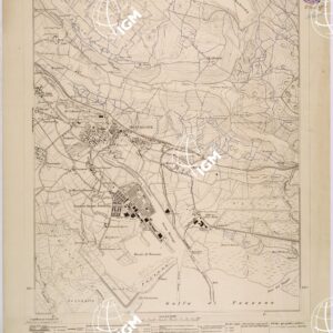 MONFALCONE E GRADISCA - FOGLIO XXV III N.O. SEZIONE A. MONFALCONE - Edizione con opere militari in blù