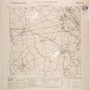 MONFALCONE E GRADISCA - FOGLIO XXV III N.O. SEZIONE D. RONCHI DI MONFALCONE - Edizione con opere militari in blù