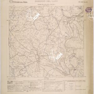 MONFALCONE E GRADISCA - FOGLIO XXV IV S.O. SEZIONE B. DOBERDO' DEL LAGO - Edizione con opere militari in blù
