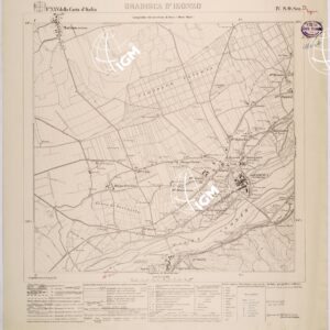 MONFALCONE E GRADISCA - FOGLIO XXV IV S.O. SEZIONE D. GRADISCA D' ISONZO - Edizione con opere militari in blù