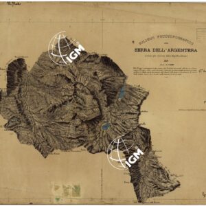 RILIEVO FOTOTOPOGRAFICO DELLA SERRA DELL' ARGENTERA CRESTA PIU' ELEVATA DELLE ALPI MARITTIME.