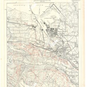 MONFALCONE E GRADISCA - FOGLIO XXV III N.O. SEZIONE A. MONFALCONE - Edizione con opere militari in rosso
