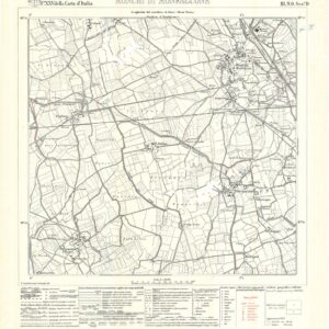 MONFALCONE E GRADISCA - FOGLIO XXV III N.O. SEZIONE D. RONCHI DI MONFALCONE - Edizione con opere militari in rosso