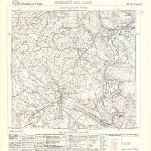 MONFALCONE E GRADISCA - FOGLIO XXV IV S.O. SEZIONE B. DOBERDO' DEL LAGO - Edizione con opere militari in rosso