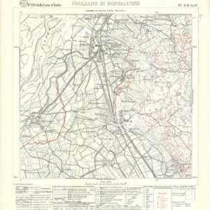 MONFALCONE E GRADISCA - FOGLIO XXV IV S.O. SEZIONE C. FOGLIANO DI MONFALCONE - Edizione con opere militari in rosso