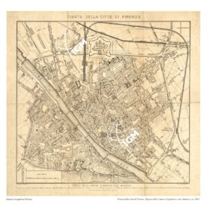 PIANTA DELLA CITTA' DI FIRENZE RIPARTO DELLE CAMERE LEGISLATIVE E DEI MINISTERI.
