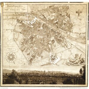 PIANTA DI FIRENZE PRESSO LORENZO BARDI