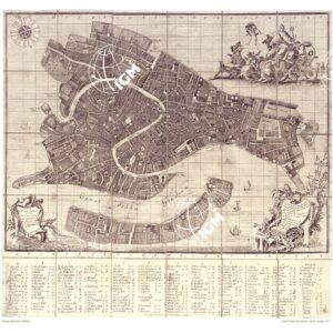 NUOVA PIANTA DELL'INCLITA CITTA' DI VENEZIA REGOLATA L'ANNO 1797. LODOVICO UGHI DELINEO'