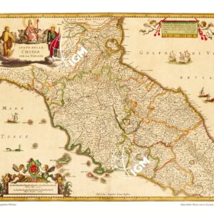 STATO DELLA CHIESA CON LA TOSCANA JOHANNES JANSSONIUS