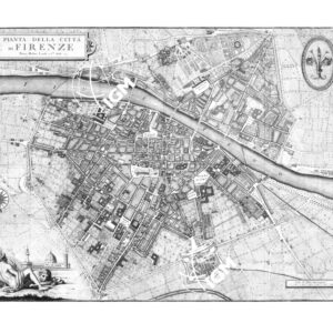 PIANTA DELLA CITTA' DI FIRENZE PRESSO MOLINI LANDI E CO.