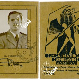 tessera di riconoscimento Opera Nazionale Dopolavoro - FT00001559
