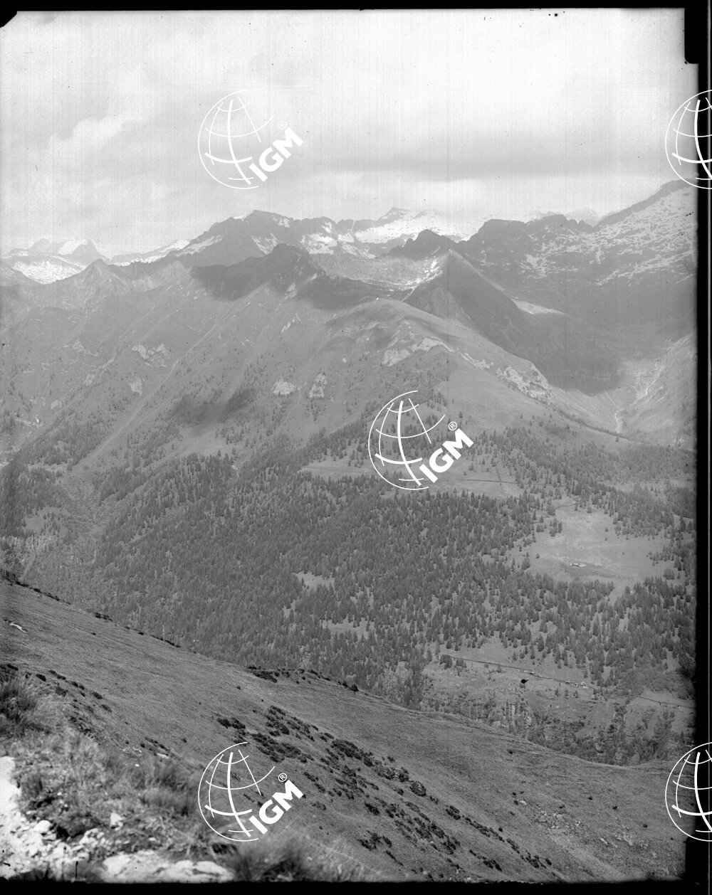 Serie Val Giudicaria N. 5-A Panorama dal M. Re di Castello al Gruppo Cadria - Nozzolo - LN00006566