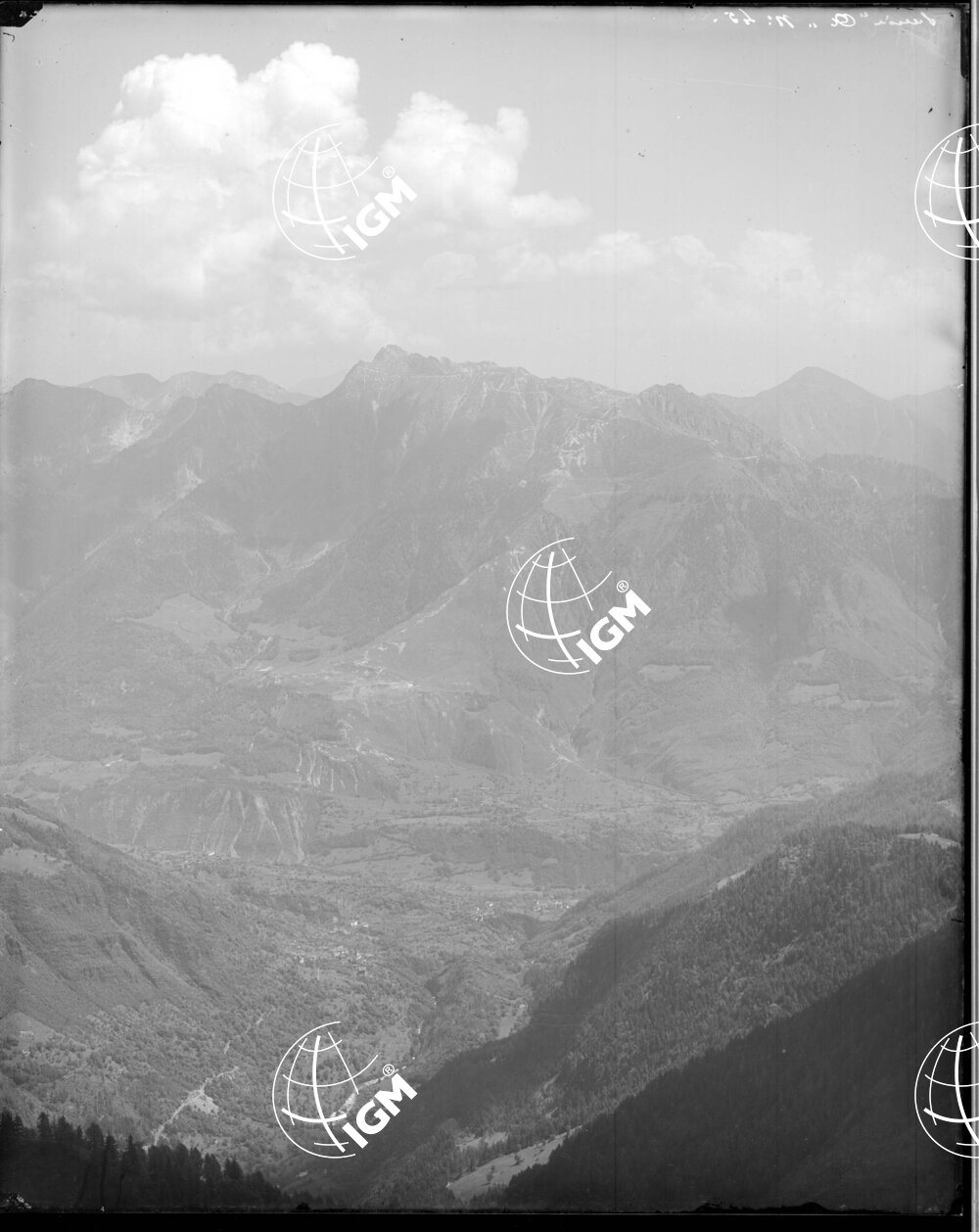Serie Val Giudicaria N. 5-A Panorama dal M. Re di Castello al Gruppo Cadria - Nozzolo - LN00006571