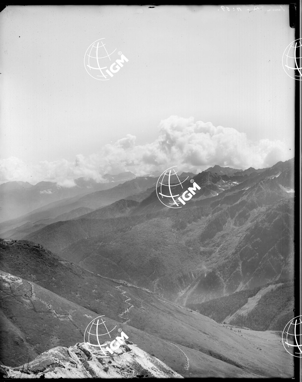 Serie Tonale N. 1-A Panorama dal Tonale al Passo Maroccaro - LN00006584