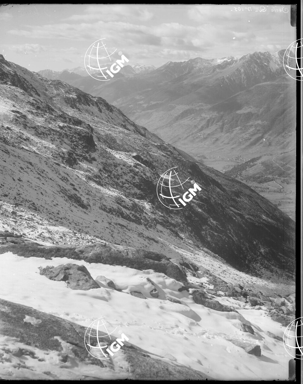 Serie Tonale N. 7-A Panorama della testata della Val Camonica - LN00006629