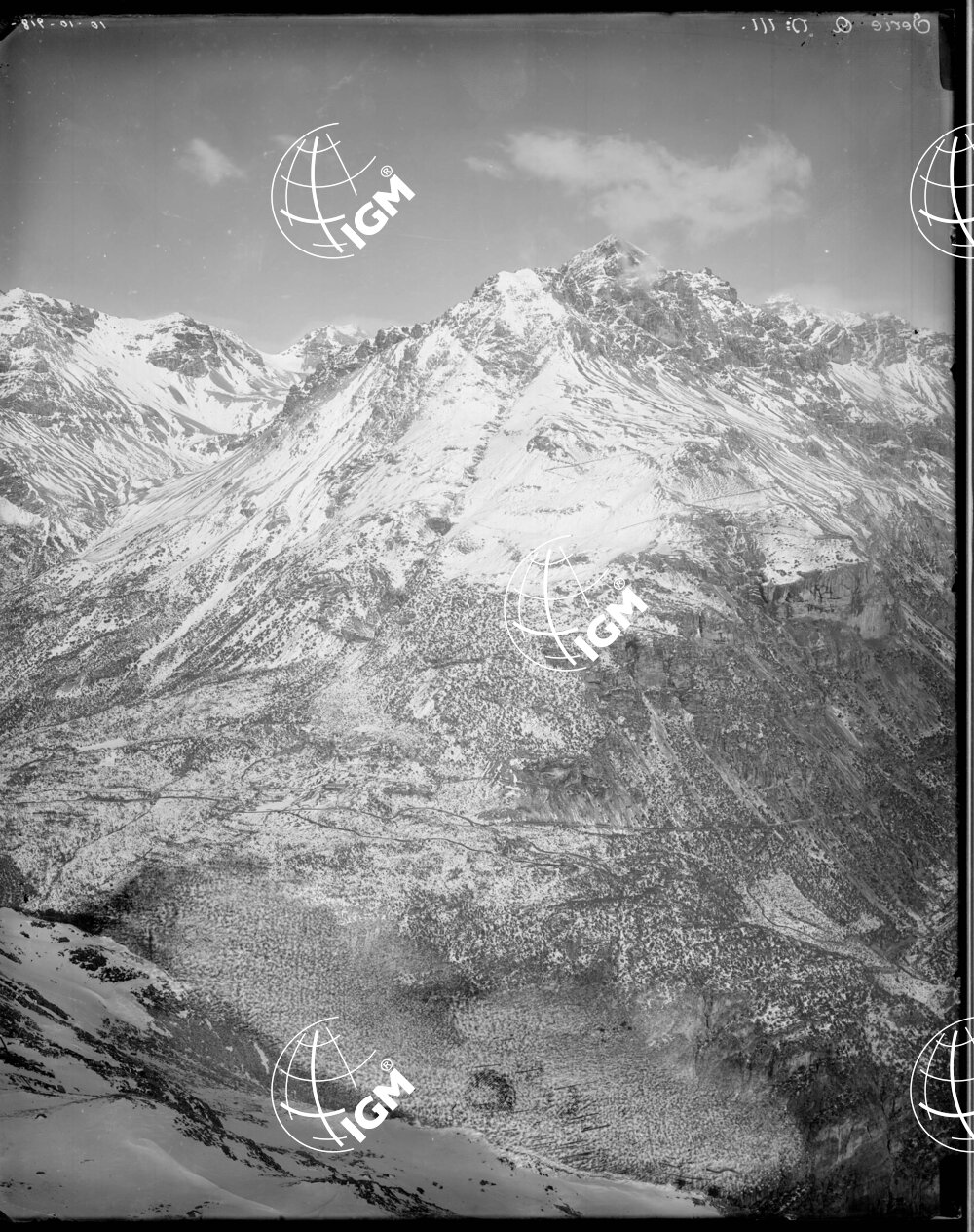Serie Stelvio N. 1-A Panorama dalle C.me di Plator a D.sso Reit - LN00006635