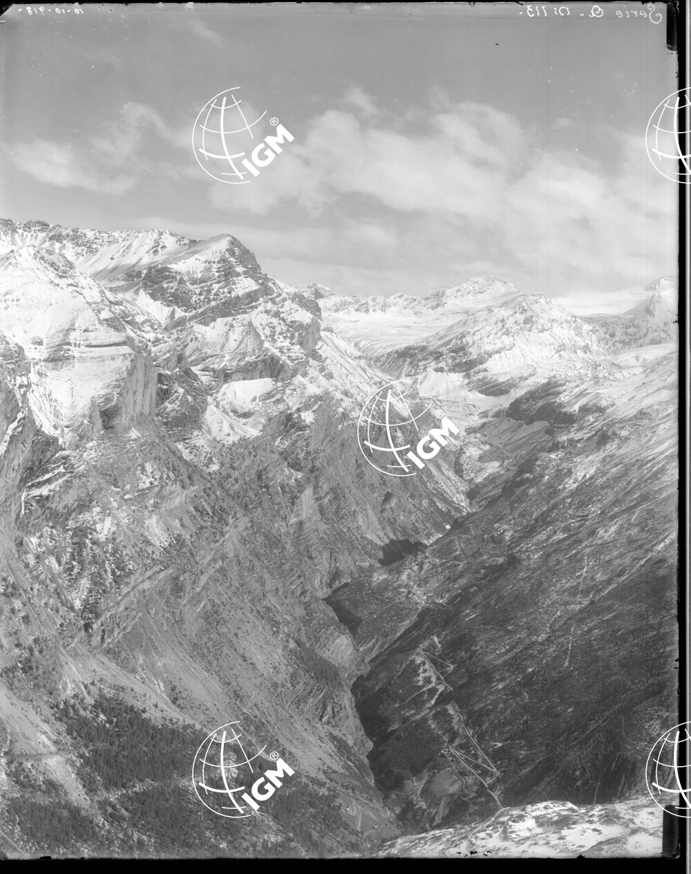 Serie Stelvio N. 1-A Panorama dalle C.me di Plator a D.sso Reit - LN00006637