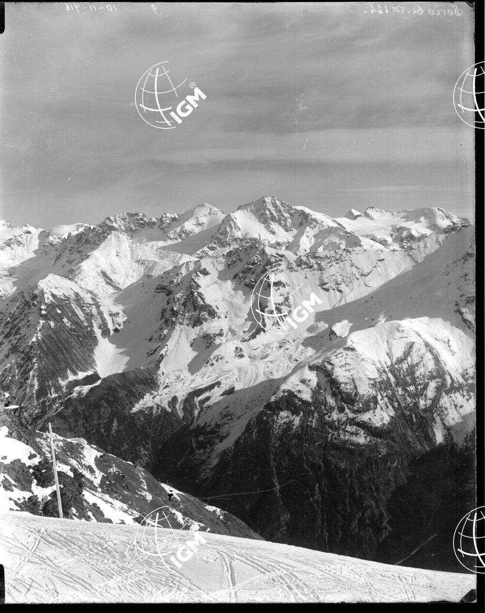 Serie Stelvio N. 4-A Panorama dalla Korspitz al M.te Scorluzzo - LN00006648
